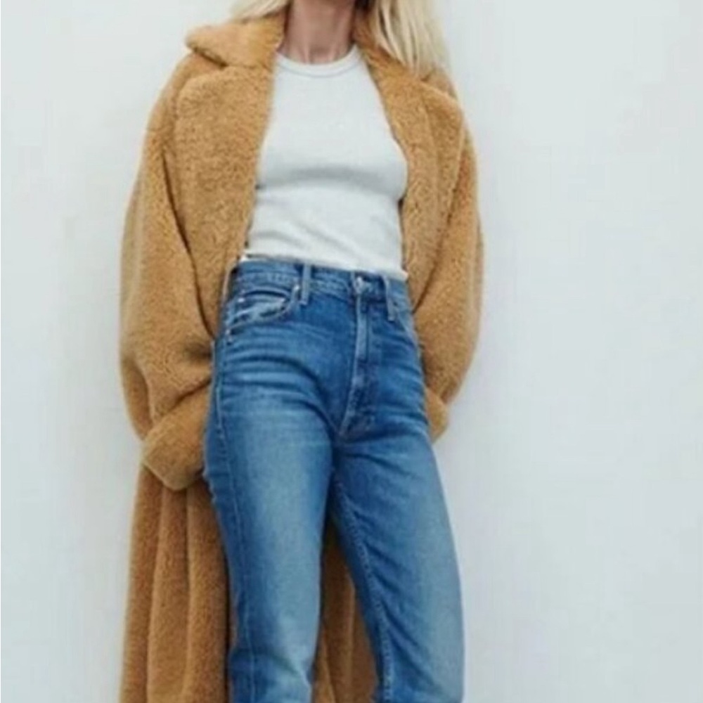 7 For All Mankind Tan Long Coat